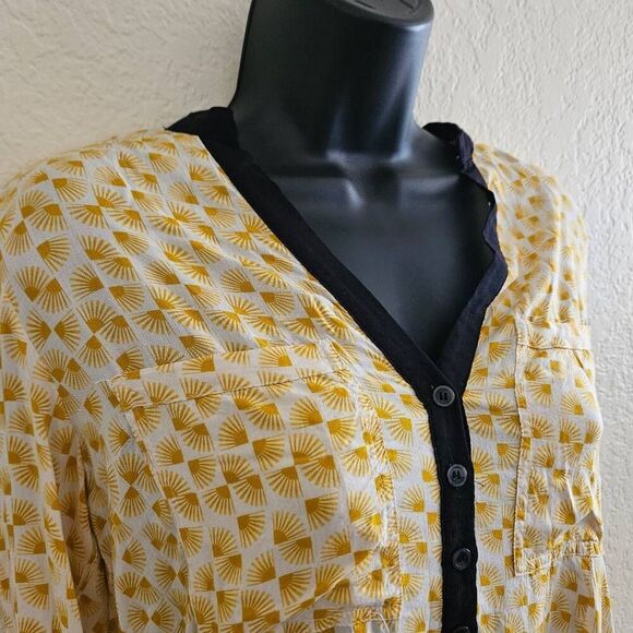 Vanessa Virginia Anthropologie Sunburst Blouse - Picture 2 of 8